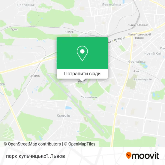 Карта парк кульчицької