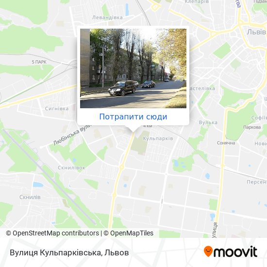 Карта Вулиця Кульпарківська