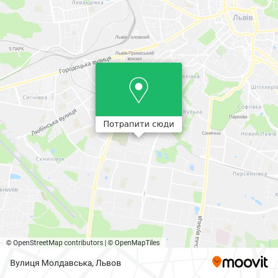 Карта Вулиця Молдавська