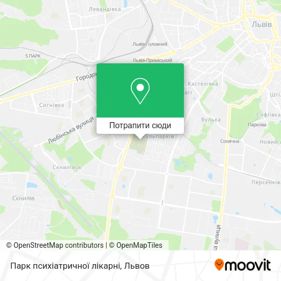 Карта Парк психіатричної лікарні