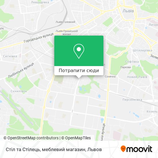 Карта Стіл та Стілець, меблевий магазин