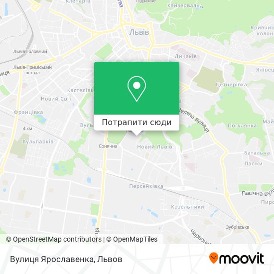 Карта Вулиця Ярославенка