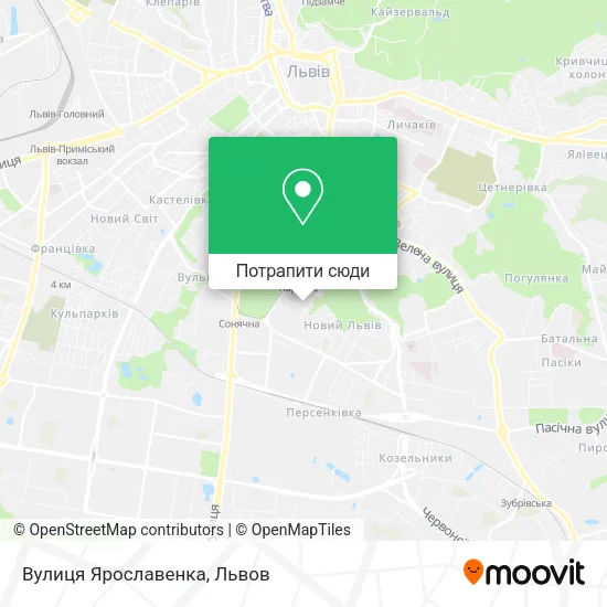 Карта Вулиця Ярославенка