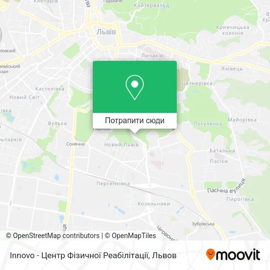 Карта Innovo - Центр Фізичної Реабілітації