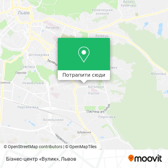 Карта Бізнес-центр «Вулик»
