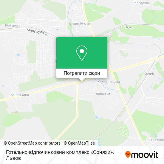 Карта Готельно-відпочинковий комплекс «Соняхи»