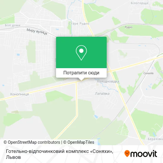 Карта Готельно-відпочинковий комплекс «Соняхи»