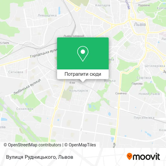Карта Вулиця Рудницького