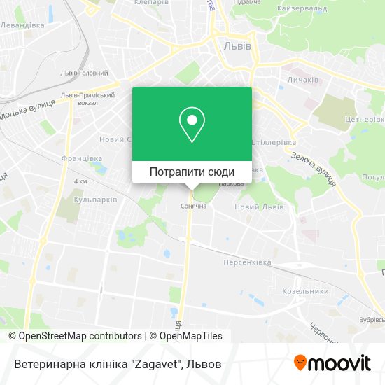 Карта Ветеринарна клініка "Zagavet"