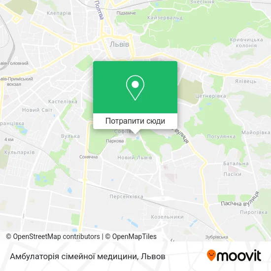 Карта Амбулаторія сімейної медицини