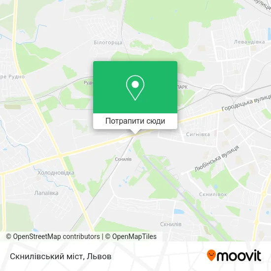 Карта Скнилівський міст