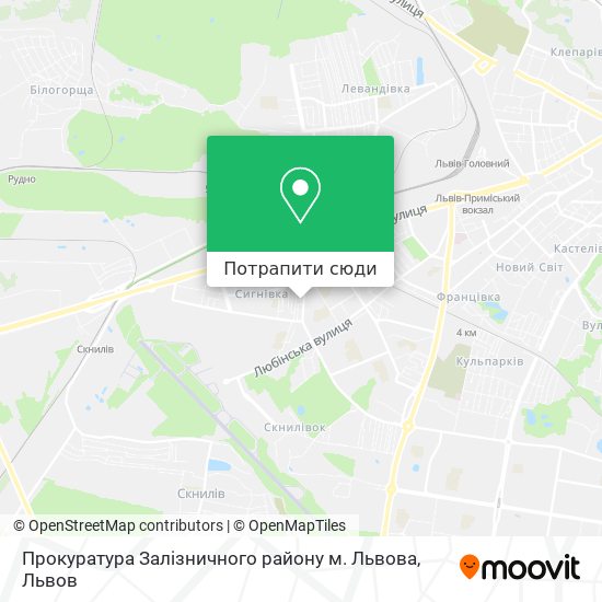 Карта Прокуратура Залізничного району м. Львова