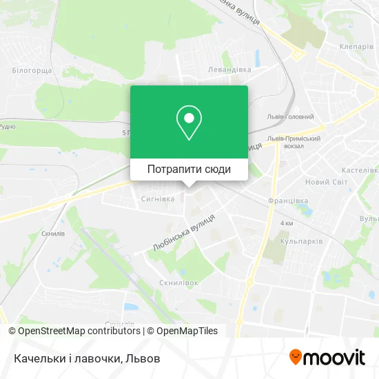 Карта Качельки і лавочки