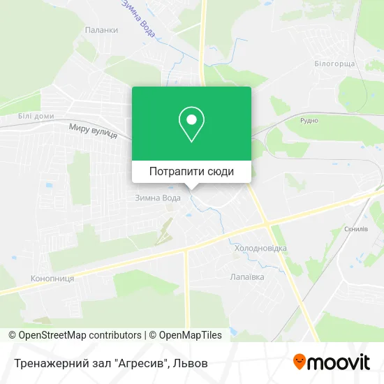Карта Тренажерний зал "Агресив"