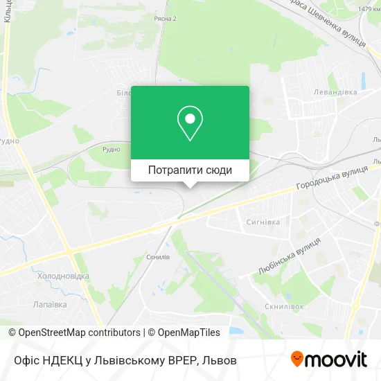 Карта Офіс НДЕКЦ у Львівському ВРЕР