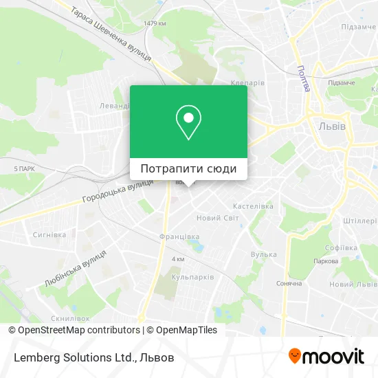 Карта Lemberg Solutions Ltd.