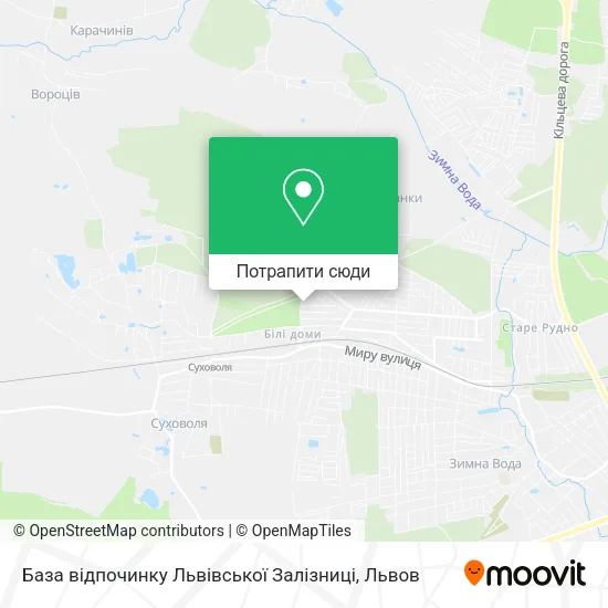 Карта База відпочинку Львівської Залізниці