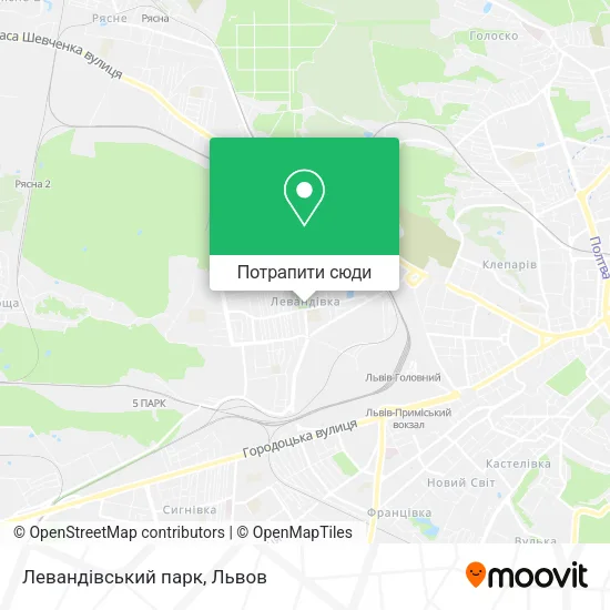 Карта Левандівський парк