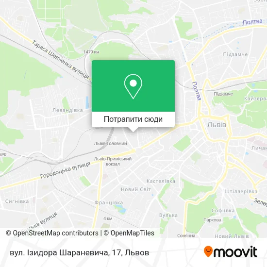 Карта вул. Ізидора Шараневича, 17