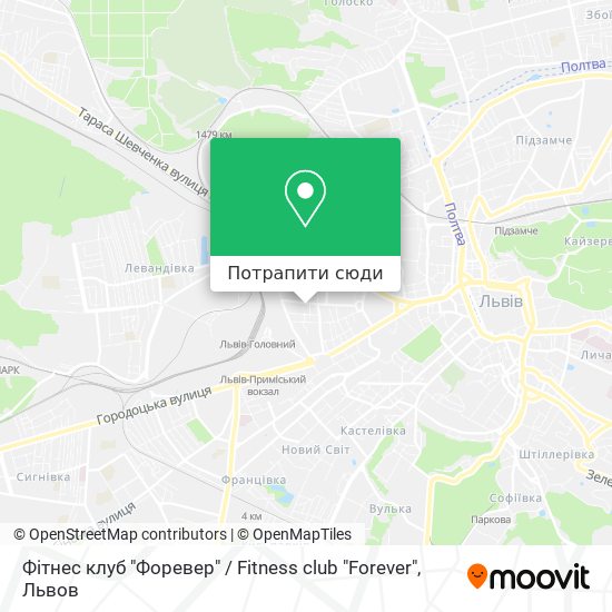 Карта Фітнес клуб "Форевер" / Fitness club "Forever"