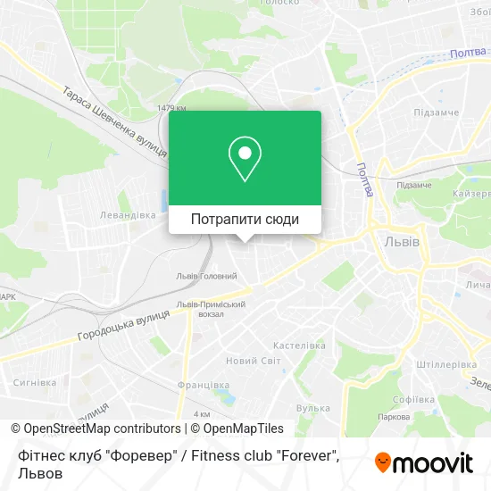 Карта Фітнес клуб "Форевер" / Fitness club "Forever"