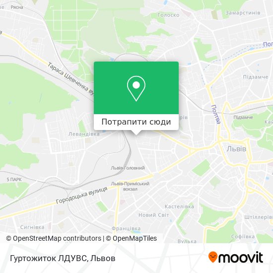 Карта Гуртожиток ЛДУВС