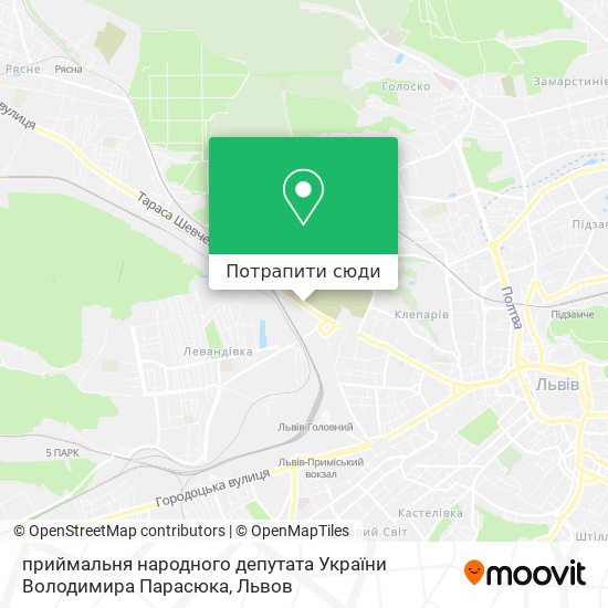 Карта приймальня народного депутата України Володимира Парасюка