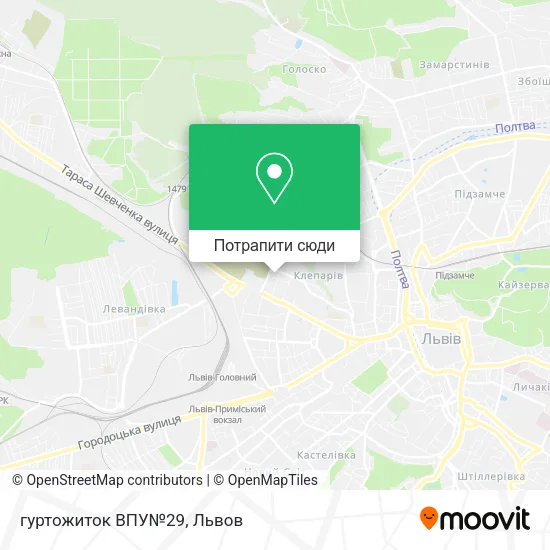 Карта гуртожиток ВПУ№29