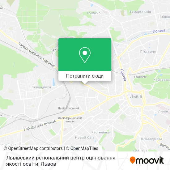 Карта Львівський регіональний центр оцінювання якості освіти