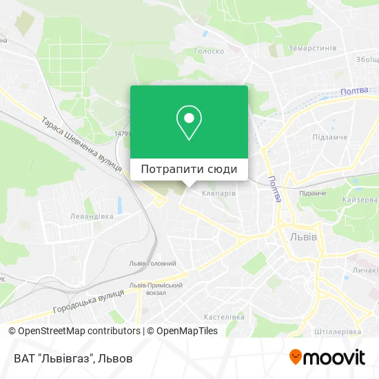 Карта ВАТ "Львівгаз"