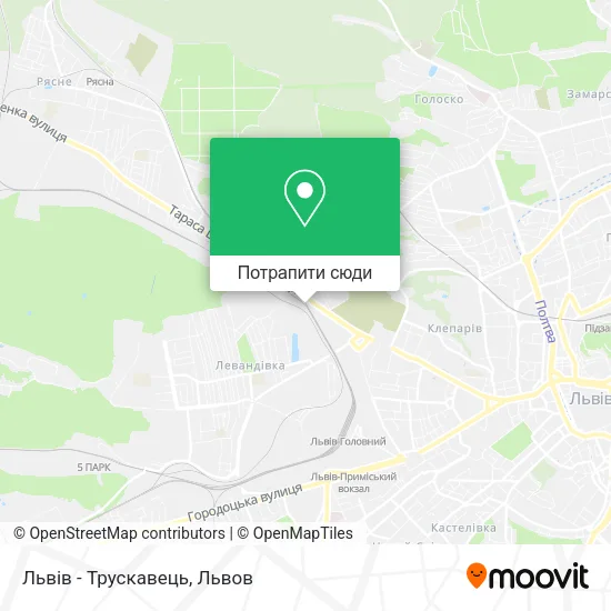 Карта Львів - Трускавець