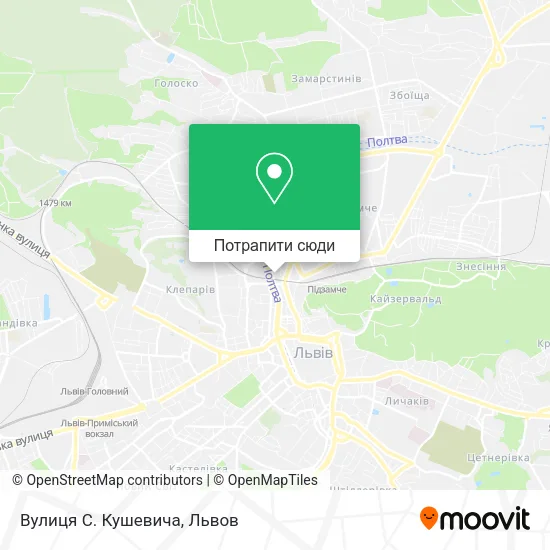 Карта Вулиця С. Кушевича