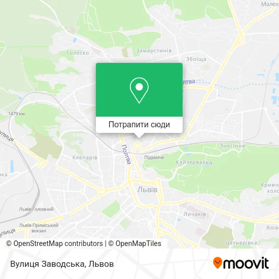 Карта Вулиця Заводська