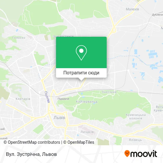 Карта Вул. Зустрічна