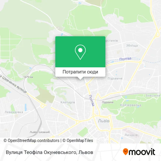 Карта Вулиця Теофіла Окуневського