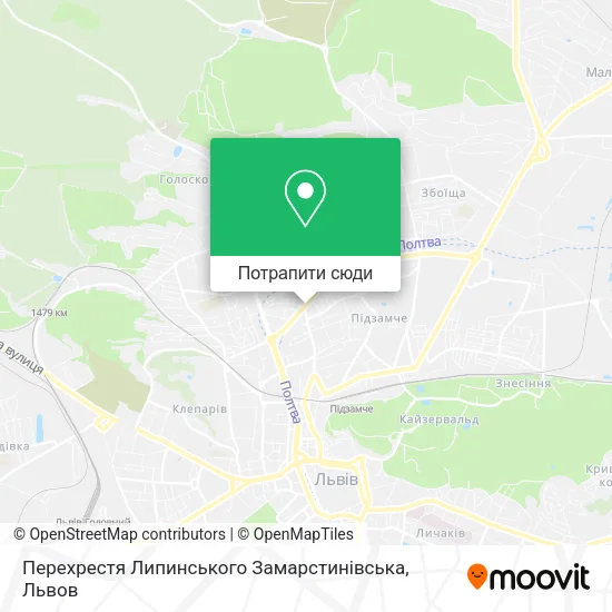 Карта Перехрестя Липинського Замарстинівська