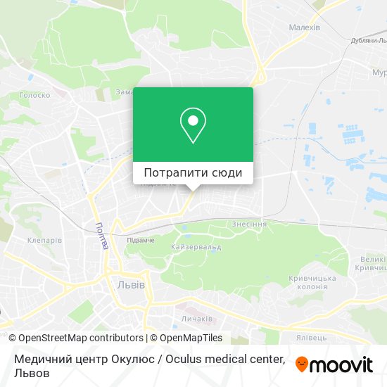Карта Медичний центр Окулюс / Oculus medical center