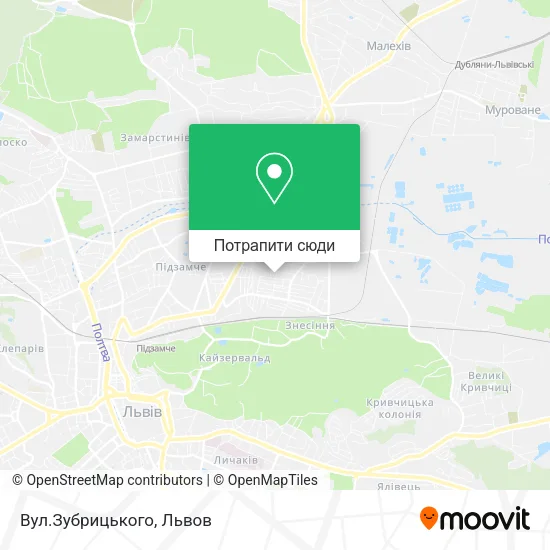 Карта Вул.Зубрицького