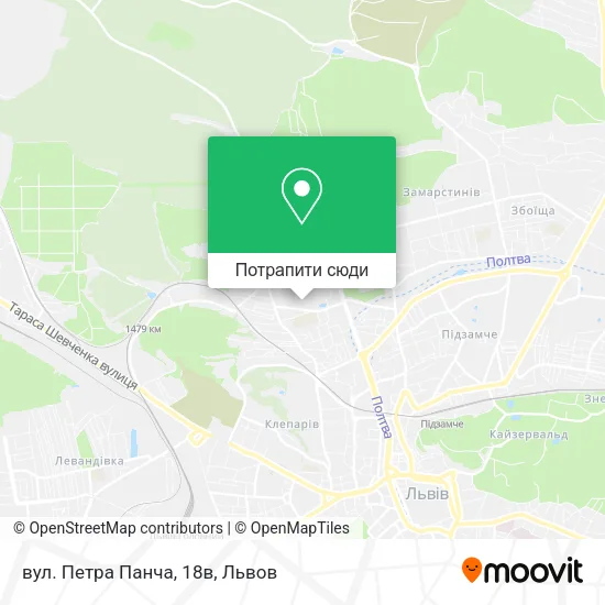 Карта вул. Петра Панча, 18в