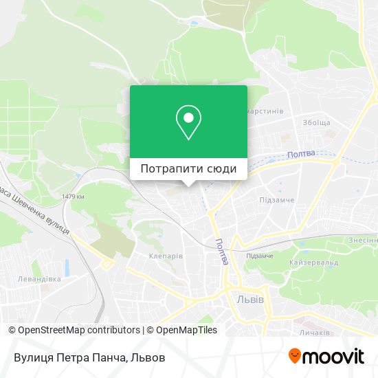 Карта Вулиця Петра Панча