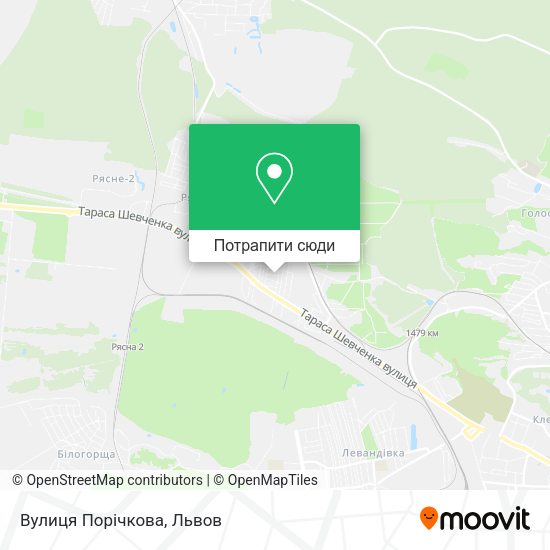 Карта Вулиця Порічкова
