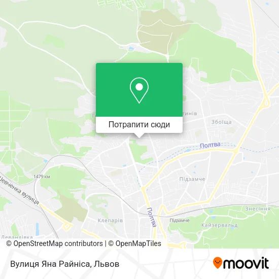 Карта Вулиця Яна Райніса