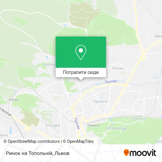 Карта Ринок на Топольній