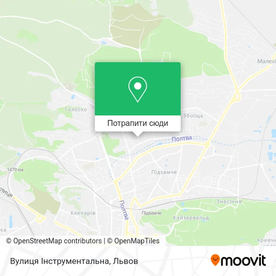 Карта Вулиця Інструментальна