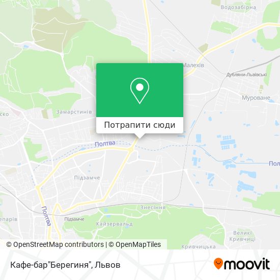 Карта Кафе-бар"Берегиня"
