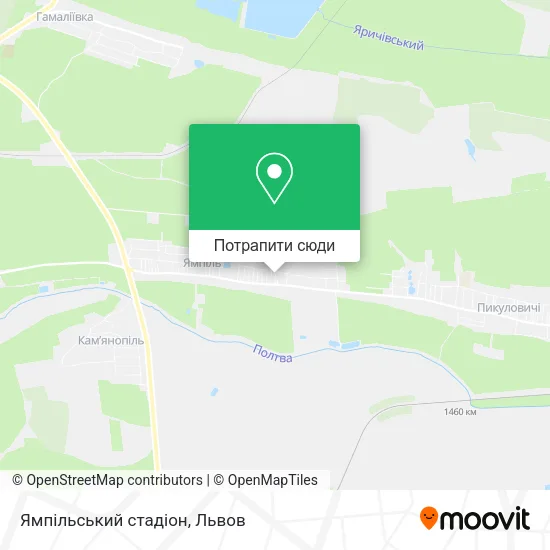 Карта Ямпільський стадіон