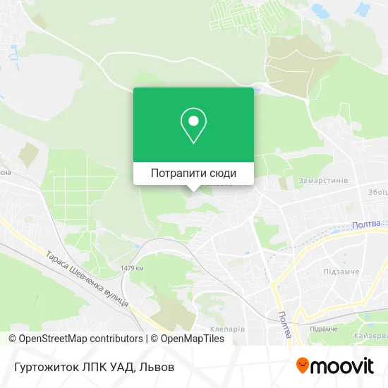 Карта Гуртожиток ЛПК УАД