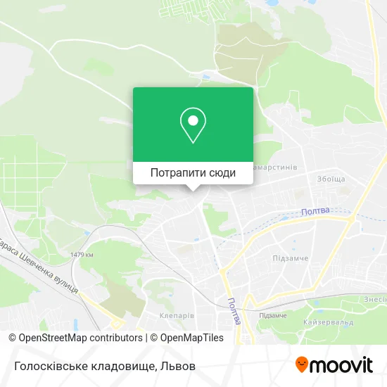 Карта Голосківське кладовище