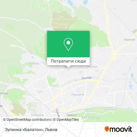 Карта Зупинка «Балатон»