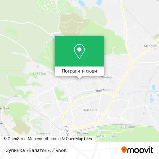 Карта Зупинка «Балатон»